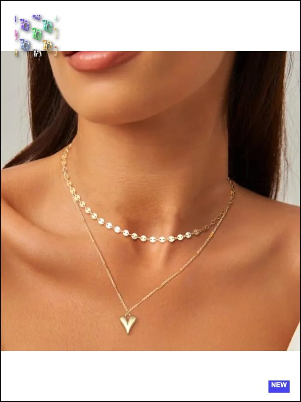 14k Gold-Plated Layered Necklace Set Dainty Choker Pendant Stack